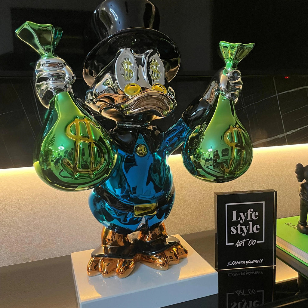 Money bags duck (blue and green)