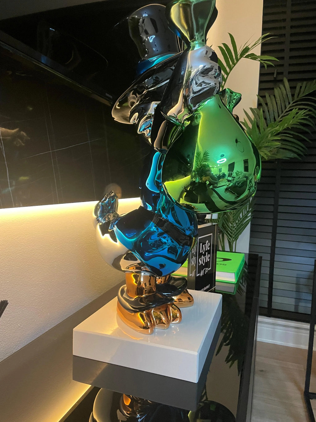 Money bags duck (blue and green)