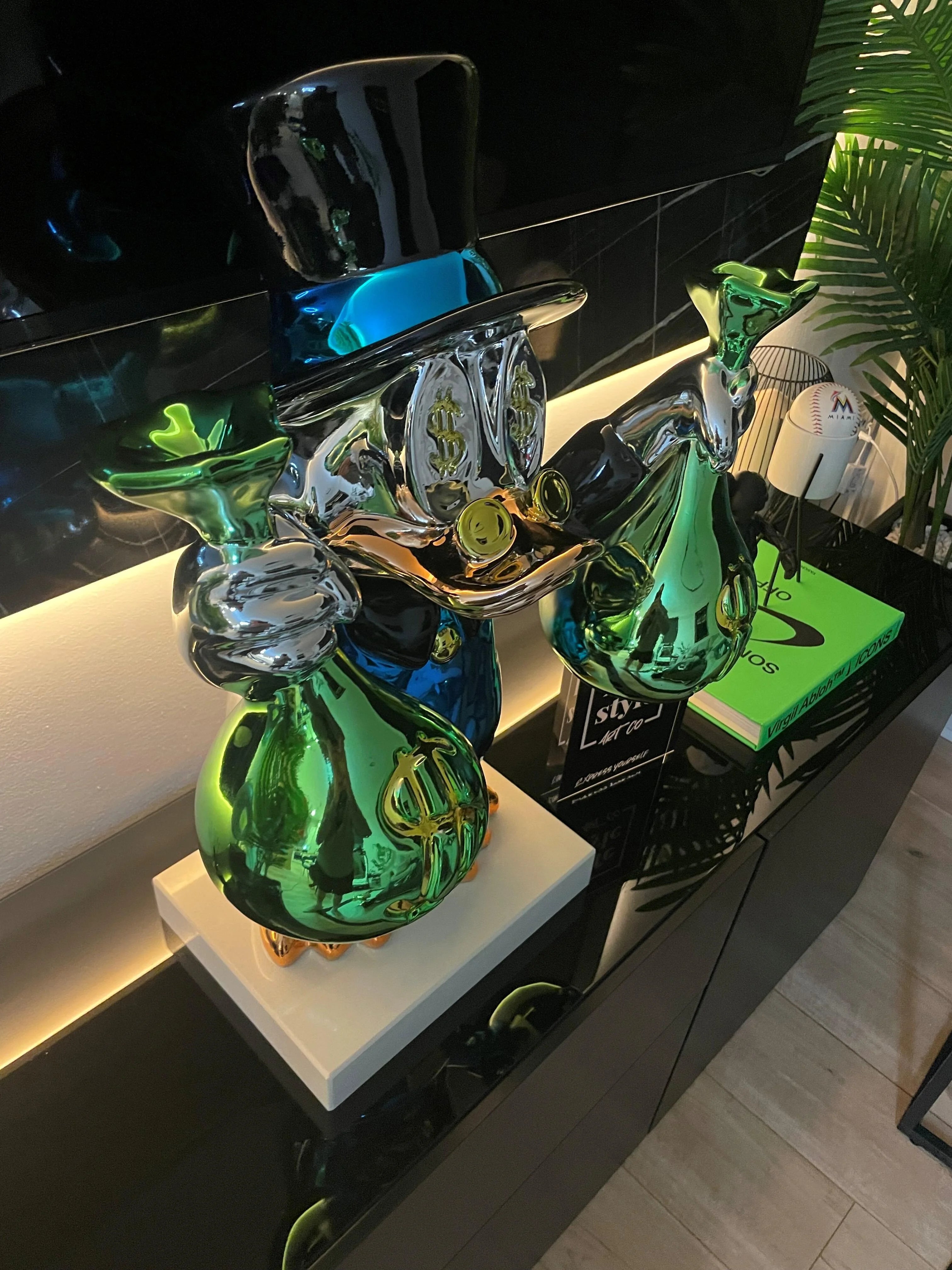 Money bags duck (blue and green)